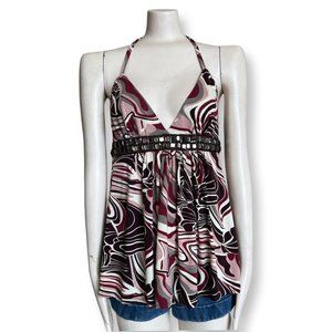 VINTAGE Y2K BACKLESS HALTER TOP